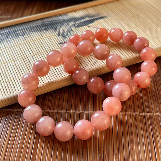 Golden Silk Jade Pink Bracelet – Love & Charm Energy Beads