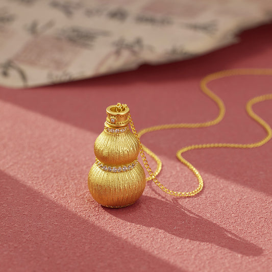 Gourd & Shou Xing Pendant – Blessings of Longevity and Health