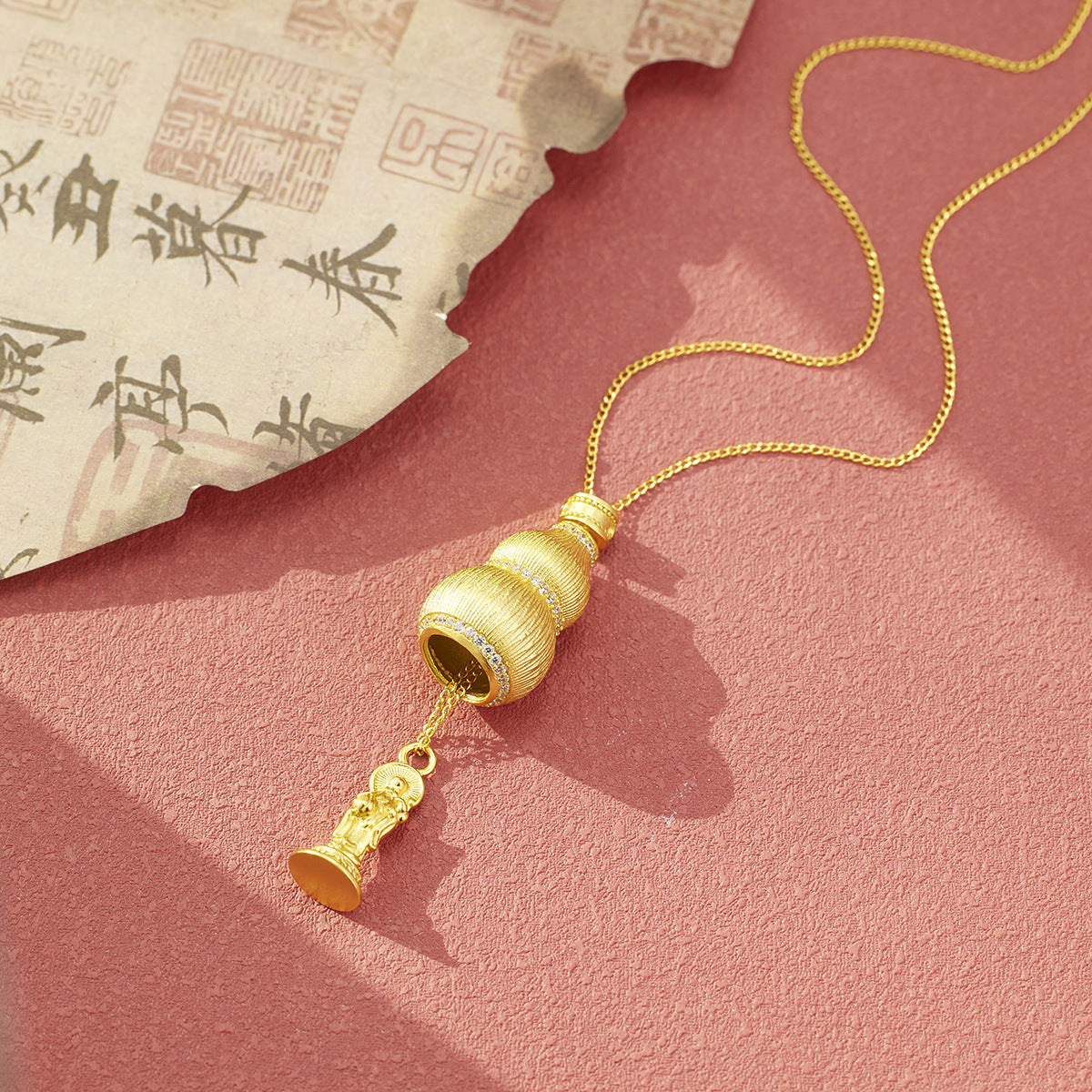 Gourd & Shou Xing Pendant – Blessings of Longevity and Health