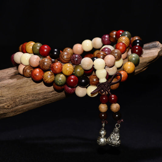 Sandalwood 108 Mala Beads – Blessings of Serenity, Wisdom & Protection