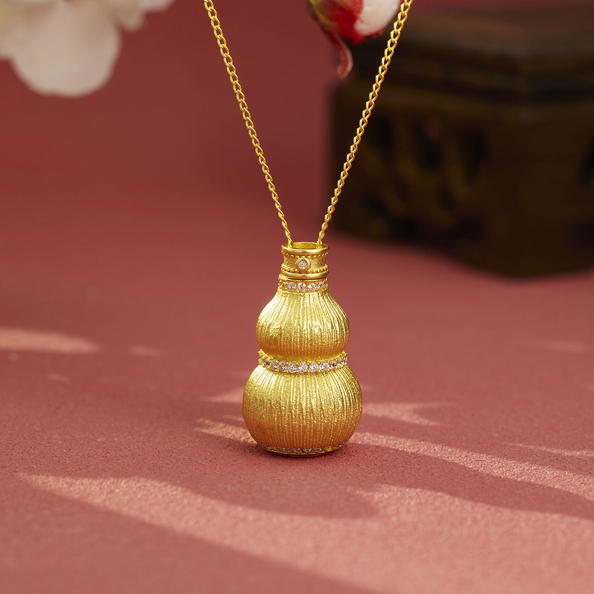 Gourd & Shou Xing Pendant – Blessings of Longevity and Health
