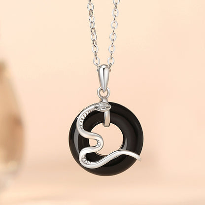 Serpent & Peace Amulet Couple Necklaces – Yin & Yang Protection