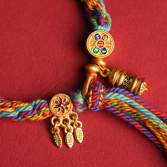 Tibetan Handwoven Samsara Bracelet – Protection & Enlightenment