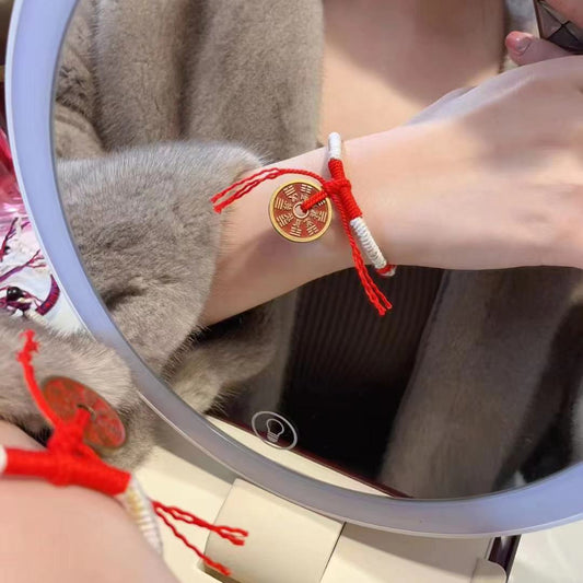 Ghost Coin Couple Bracelets – Taoist Amulet for Love & Protection